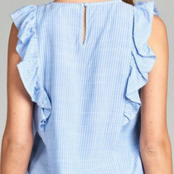 Ruffle cap sleeve floral top - Picture 2 of 5